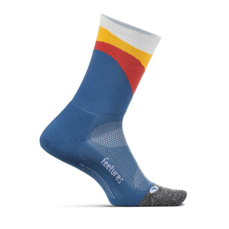 Feetures Socks - Elite Ultra Light Cushion - Mini Crew - Retrograde Blue