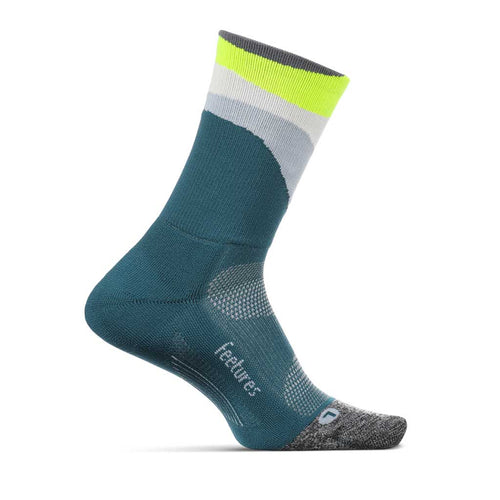 Feetures Socks - Elite Ultra Light Cushion - Mini Crew - Retrograde Teal