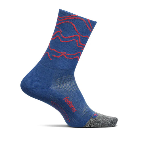 Feetures Socks - Elite Ultra Light Cushion - Mini Crew - Rogue Blue