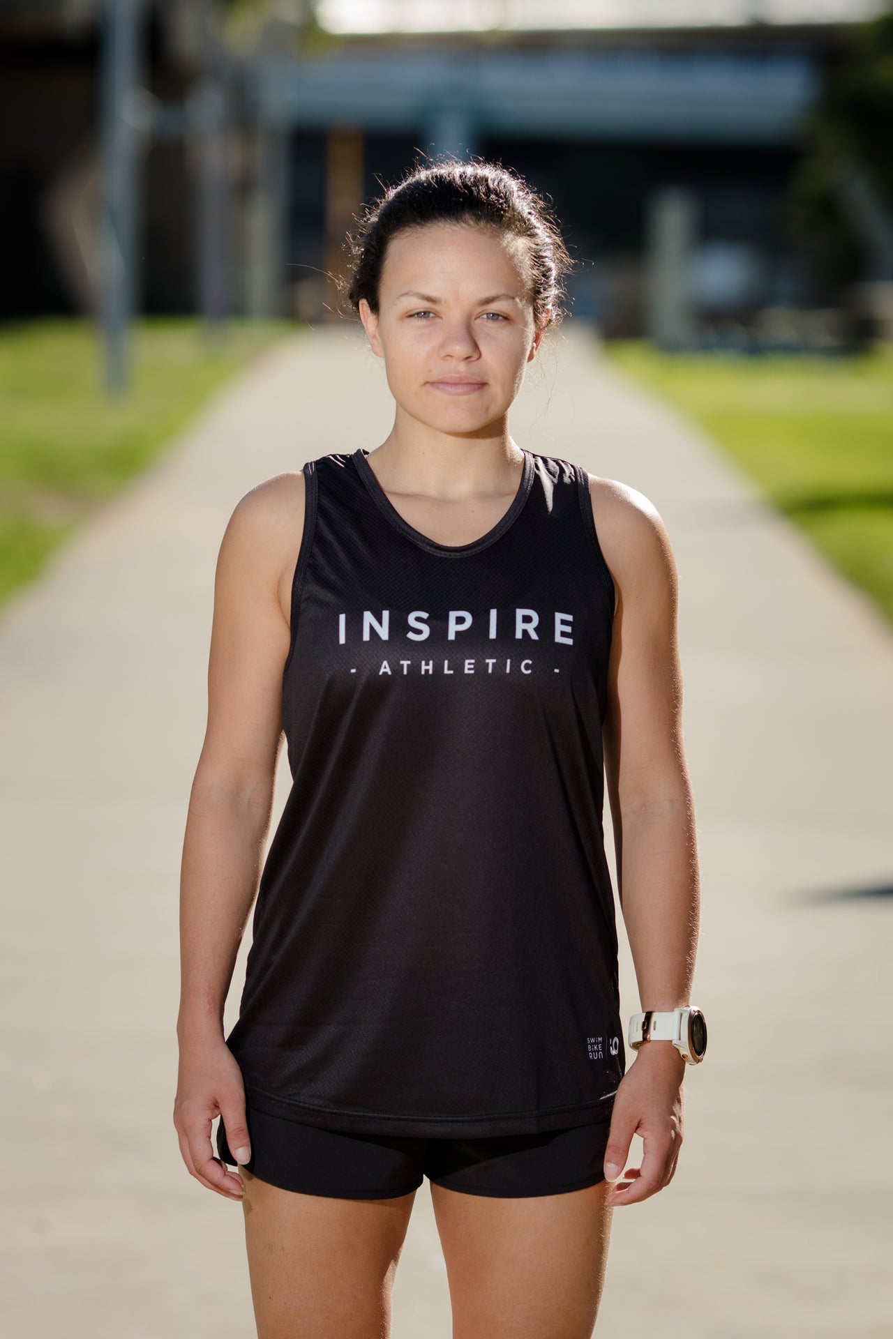 Unisex Running Singlet - Black