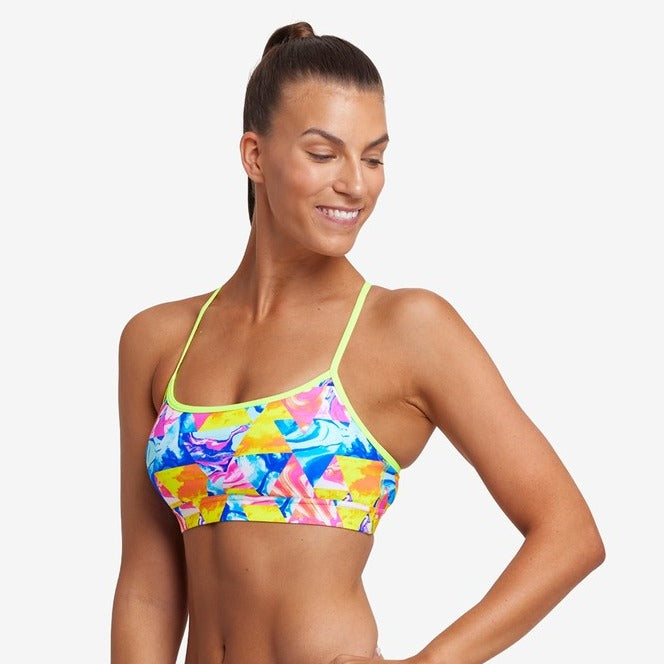 Funkita - Ladies Swim Crop Top - Swirl Stopper – Inspire Athletic